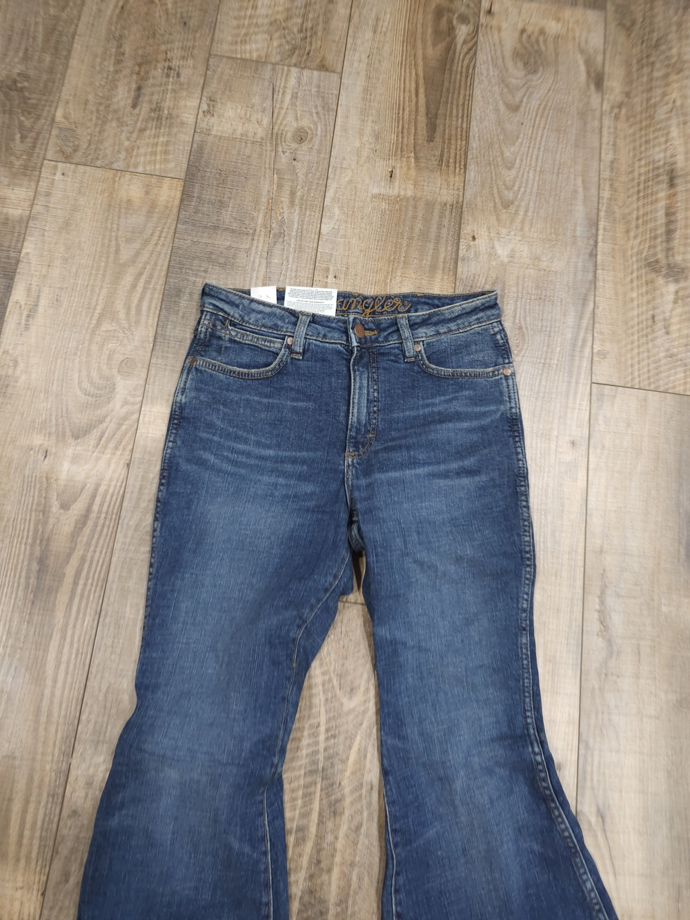 Wrangler Retro 27 Waist High Rise Flare 34 Inseam Womens Nwt Dark Jeans Western - Picture 4 of 15